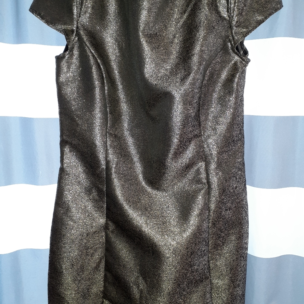 Gold and black metallic short dress